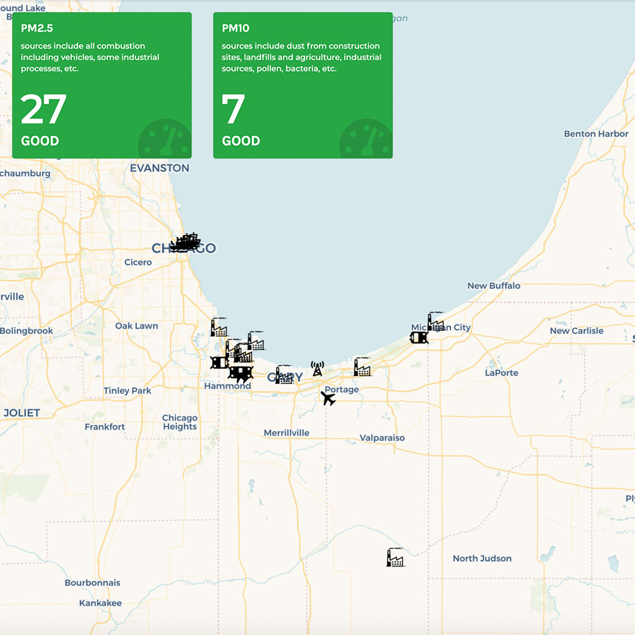 Miller Beach Air Quality and Industry Tracker